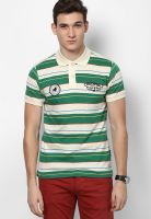 Jack & Jones Green Solid Polo T-Shirts