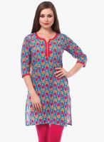 Jaipur Kurti Blue Printed Kurtis