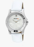 KILLER Kw144Dbl-White/Silver Analog Watch