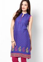 Karigari Blue Printed Kurtis