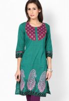 Karigari Cotton Green Kurti