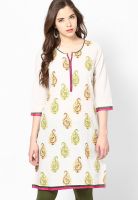 Karigari Cotton White Kurti