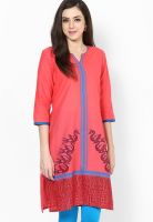 Karigari Pink Printed Kurta