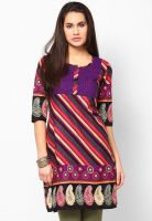 Kurti'S Purple Embroidered Kurtis