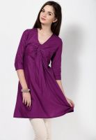 Kurti'S Purple Solid Kurtis