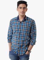 Lee Marc Blue Regular Fit Casual Shirt