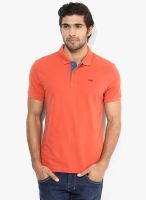 Levi's Orange Solid Polo T-Shirt
