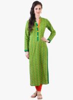 Libas Green Printed Kurta