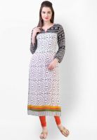 Libas White Printed Kurtis