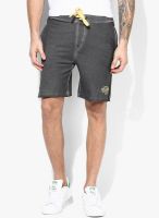 Monteil & Munero Dark Grey Solid Shorts
