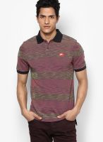 Nike Pink Striped Polo T-Shirts