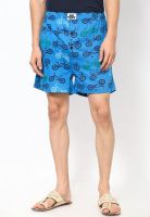 Nuteez Blue Printed Shorts