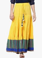 Peppertree Yellow Flared Skirt