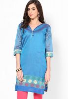 Plume Cotton Blue Kurta