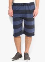 Proline Navy Blue Striped Shorts