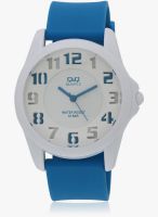 Q&Q Vr16j005y-Sor Navy Blue/White Analog Watch