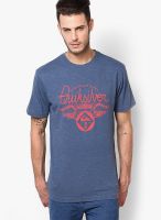 Quiksilver Blue Round Neck T-Shirt