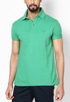 Quiksilver Green Solid Polo T-Shirts