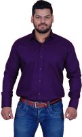 Rvc Fashion Men's Solid Formal Purple Shirt