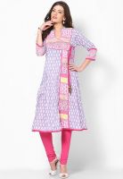 Rain & Rainbow Lilac Printed Kurtis