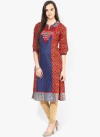 Rangmanch By Pantaloons Blue Printed Kurtas