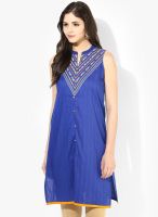 Rangmanch By Pantaloons Blue Solid Kurtas