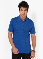 Reebok Blue Striped Polo T-Shirts