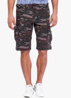 Rookies Khaki Printed Shorts