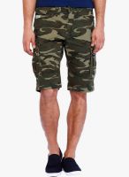 Rookies Khaki Printed Shorts