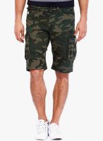 Rookies Khaki Printed Shorts