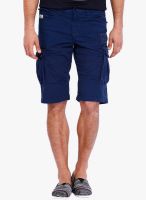 Rookies Navy Blue Solid Shorts