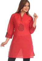 Salwar Studio Red Printed Kurtis