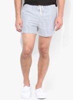 Selected Blue Striped Shorts