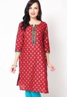 Shree Maroon Printed Kurtis