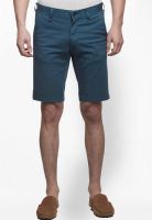 Sisley Blue Solid Shorts