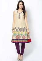 Span Cotton Beige Kurti