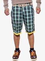 Sports 52 Wear Green Checks Shorts