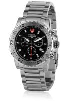 Swiss Eagle Swiss Made Dive Se-9008-11 Silver/Black Chronograph Watch