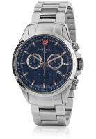 Swiss Eagle Swiss Made Field Se-9034-33 Silver/Blue Chronograph Watch
