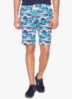 The Indian Garage Co. Blue Printed Shorts