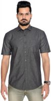 Thinc Men's Solid Formal Black Shirt