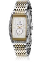 Titan Tycoon 1527Bm04 Gold/Champagne Analog Watch