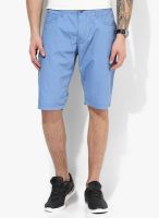 Tom Tailor Blue Solid Shorts