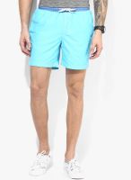 Tom Tailor Blue Solid Shorts