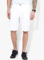 Tom Tailor White Solid Shorts