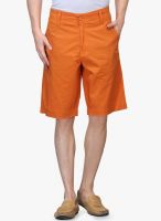 WYM Orange Solid Shorts