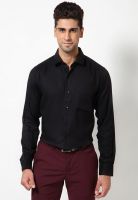 Wills Lifestyle Black Slim Fit Formal Shirt