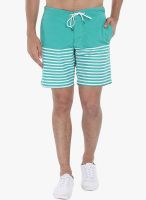 Zobello Aqua Blue Striped Swim Short