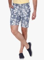 Zobello Blue Printed Shorts