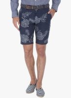 Zobello Blue Printed Shorts